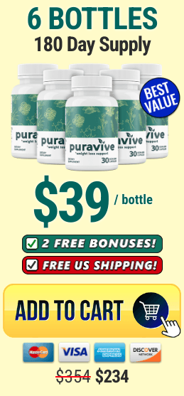 6 bottles 180 day supply , Insane PuraVive Factory Sale, With Special Discount for all Available Packages. Get the PuraVive Discount Today With only $39 per Bottle.PuraVive Official Website - Weight loss puravive supplement, free us shipping